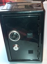 Tresor-Spardose aus Metall schwarz mit 2 Schlüssel