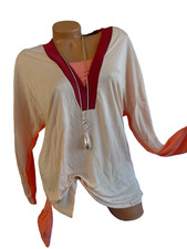 Apart Shirt Tunika Bluse Gr. 42 bis 54 Damen weich fallend (358) Lagen Look