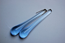 2 Muranoglas Tropfen 75mm hell-blau für Kronleuchter Lüster Chandelier