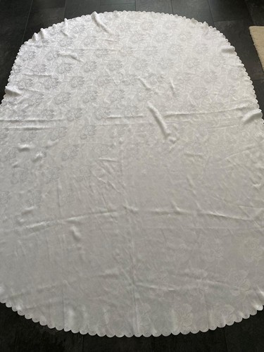 Weisse tischdecke oval - weisse,