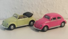 VW KÄFER VOLKSWAGEN 2 STÜCK 1:87 METALL MODELLAUTOS
