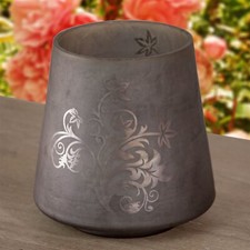 Glasvase, Schwarz-Grau