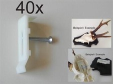 40 Stück Gehörnklammer aus Kunststoff Reh Bock Geweih Klammern Zubehör Set Pack