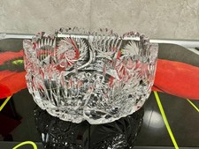 Kristallglas Schale *Bleikristall *Schleuderstern *Diamantenschliff Ø17cm