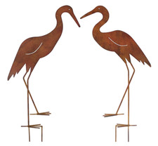 Metall Stecker Reiher braun