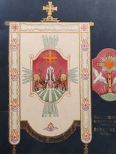 Carl Neff Fahnenfabrik Fahnenentwurf, Guache auf Pappe, Illustration um 1900