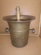 Sehr großer Apothekenmörser mit 7, 6 kg  Gesamtgewicht