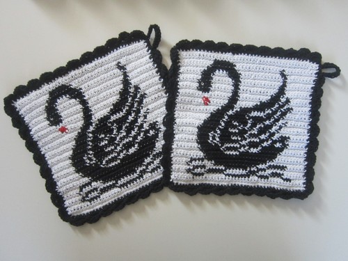 Topflappen selbst gehäkelt - ,