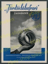 o. Reklame ZF Zahnradfabrik Friedrichshafen Metall Handwerk Antriebstechnik 1941