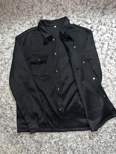 Herren hemd jacke - hemd-jacke, schwarz
