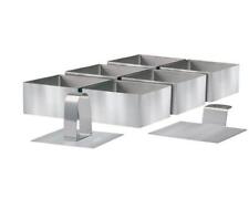 STONELINE® Dessertringe und Speiseringe 8-teilig eckig Edelstahl 21098 II Wahl