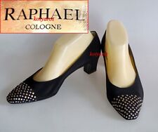 Raphael Cologne Italy Pumps Abendschuhe 38,5 Schwarz Nieten Strass