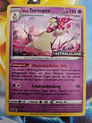 Pokémonkarte hisui tornupto - pokémonkarte, hisui-tornupto