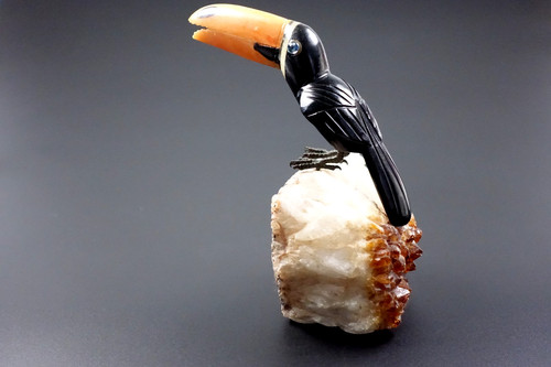 Edelstein vogel tucan skulptur - edelstein,