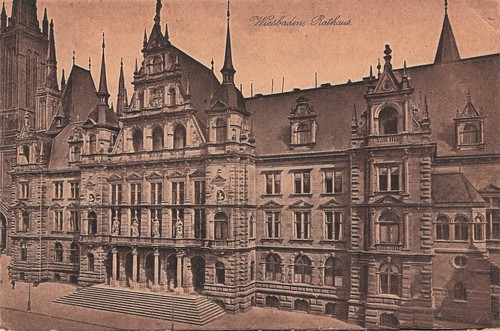 Wiesbaden rathaus - ak,