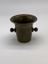 ANTIKER BRONZE MÖRSER OHNE PISTILL 19TES JHDT 982g HÖHE 10cm DURCHMESSER 12cm