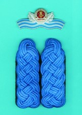 Wasserwirtschaft Schulterstücke schwarz geflochten Mützenabzeichen