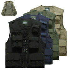 Herren Safari Weste funktionale Arbeitsweste Outdoor Anglerweste Weste Ärmellos
