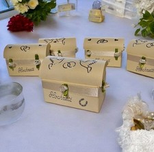 5 x Truhe Deko Schatulle Tischdeko Rosen Hochzeit Tauben Ringe Hochzeitsdeko