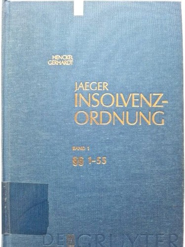 Insolvenzordnung - bd., §§