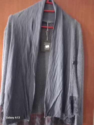 Graublaue überwurfjacke mit - Überwurfjacke,