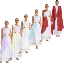 Frauen Tunika Latein Tanzbekleidung Anbetung Praise Dance Kleid Zeremonie Lady