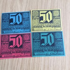 Notgeld der Stadt Erfurt, 4x 50 Pfg. , 1921 ,        N1