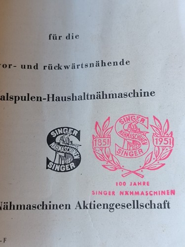 Singer alte gebrauchsanweisung - alte,