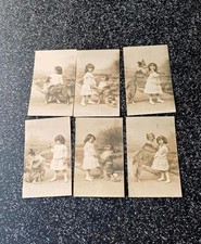 Vintage Alte Postkarten Konvolut Mädchen Hund Collie