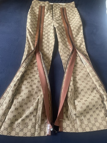 Gucci canvas print pants - gg,