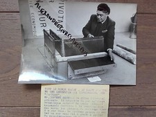 PRESSEFOTO 1955 CLEMENT BERNARD ERFINDUNG METALLSCHALUNG MAUREREI 