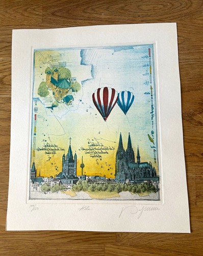 Farbradierung dieter portugall - farbradierung,