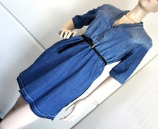 MARC O'POLO DENIM Damen Kleid Minikleid Denim Tunika Etuikleid Mini Boho Gr L