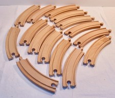 Schienenset zur Brio Holzeisenbahn 15 Kurven Eichhorn/playtive