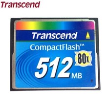 512MB Transcend Compact Flash CF Industrial 512M Memory Card 100% Genuine 80X