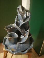 Zimmerbrunnen mit Pumpe gebraucht und funktionsfähig, Farbe blau marmoriert