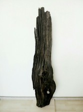 Mooreiche Edelholz Fossil Eiche Deko Baumstamm Skulptur Statue Holz Kunst  1,26m