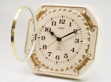 pallas HEGES alte Küchenuhr61/368/0 80er Jahre Wanduhr beige NOS/OVP; K85 924