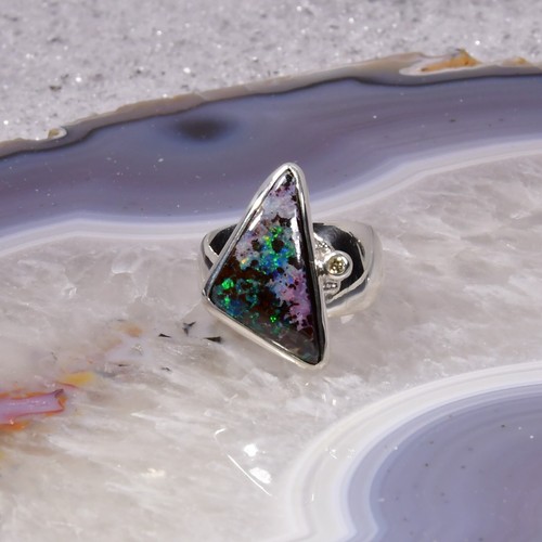 Boulder opal ring 925er - boulder,