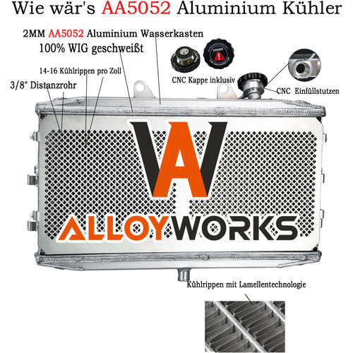 Aluminium kühler cover grill - aluminium,