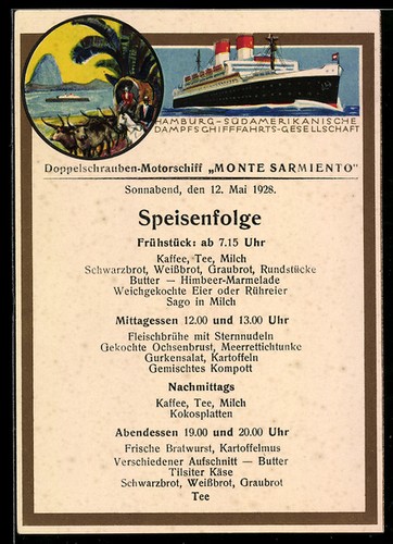 Menükarte monte sarmiento - menükarte,