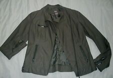 Schicke Bikerjacke - TCM - Kunstleder - Gr.36 - grau - NEUWERTIG