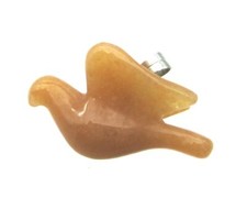 Friedenstaube Aventurin orange 30 mm mit Öse