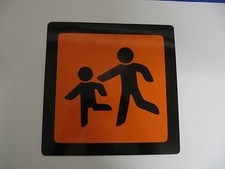 Warntafel, Magnetschild, Schulbusschild, 40x40 cm