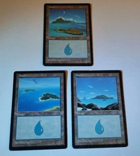 Magic The Gathering Portal 2. Zeitalter Insel Komplett Set 3x Island M1-3. DE
