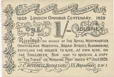 LONDON GENERAL OMNIBUS COMPANY LTD 1829-1929 London Omnibus Centenary - One 1 Sh