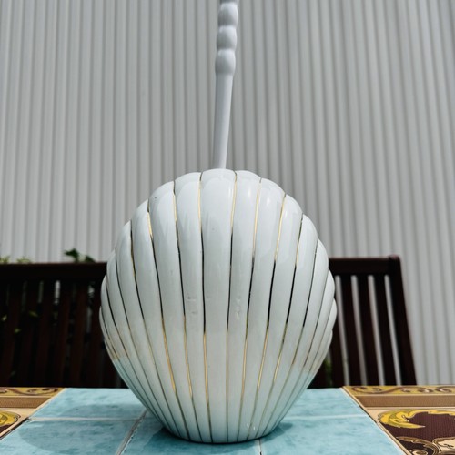 Ceramic seashell toilet brush - toilet,