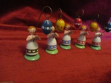 Weha Erzgebirge Blumenkind mit Ei  Ostermädchen 5 Stück