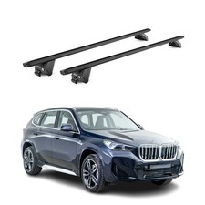 Dachträger Grundtäger für BMW X1 U11 2022-2025 100kg Aluminium Schwarz 2 tlg ABE