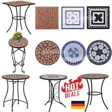 Mosaik Terrassentisch Gartentisch Mosaiktisch Beistelltisch Metall&Keramik